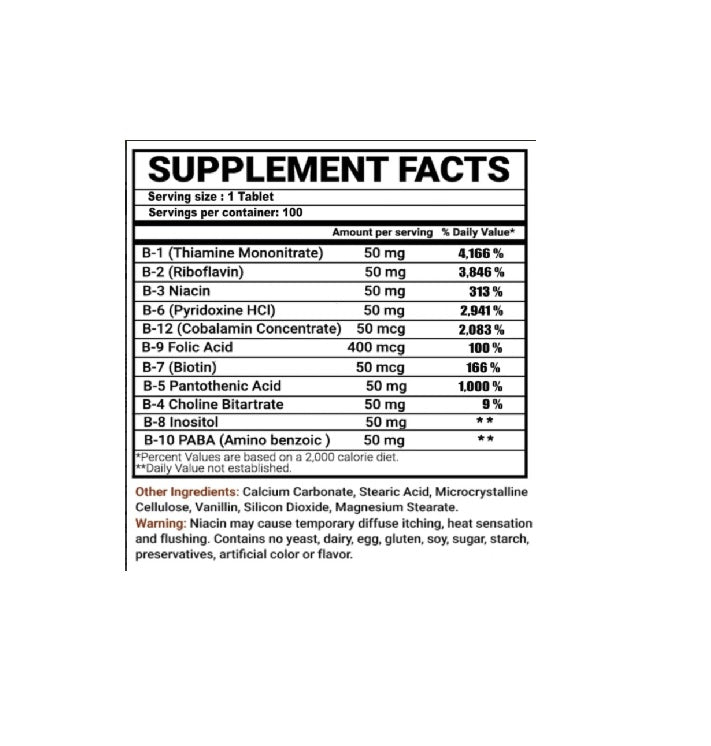 Vitamin B-50 Complex With Niacin Tablets